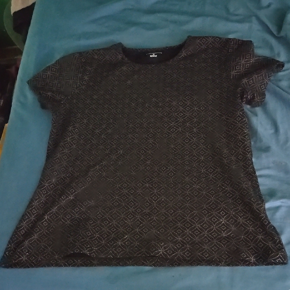 Black Patterned Top